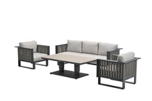 Load image into Gallery viewer, Florence 3 Seat Sofa Set ( With 2 Chairs, Hydraulic Table & Bench )