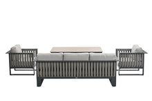 Load image into Gallery viewer, Florence 3 Seat Sofa Set ( With 2 Chairs, Hydraulic Table & Bench )