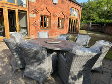 Load image into Gallery viewer, The Rochefort Deluxe 8 Seat Round Dining Set