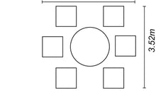 Load image into Gallery viewer, The Rochefort Deluxe 8 Seat Round Dining Set