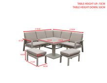Load image into Gallery viewer, The Almeria Dining Set With Adjustable Table