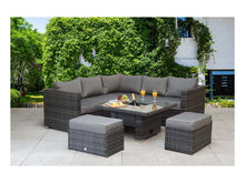 Load image into Gallery viewer, Manhattan Corner Hi/Low Dining Set Grey With Ice Bucket