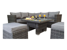 Load image into Gallery viewer, Manhattan Corner Hi/Low Dining Set Grey With Ice Bucket