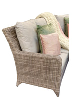 Load image into Gallery viewer, The Bermuda Large Rattan- Corner Dining- Sofa Set- Brushed Aluminium Top- Grey Or Glass Top In Grey