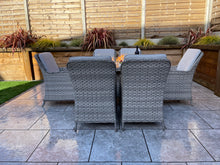 Load image into Gallery viewer, The Santorini 6 seater Fire Pit Set