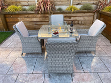 Load image into Gallery viewer, The Santorini square 4 seater fire pit set-