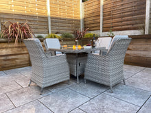 Load image into Gallery viewer, The Santorini square 4 seater fire pit set-