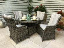 Load image into Gallery viewer, The Florida 4 seat Round Dining Set