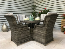 Load image into Gallery viewer, The Florida 4 seat Round Dining Set