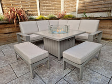 Load image into Gallery viewer, The Orlando L Shape Dining Fire Pit Set