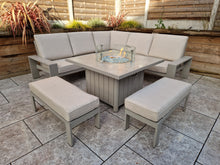 Load image into Gallery viewer, The Orlando L Shape Dining Fire Pit Set
