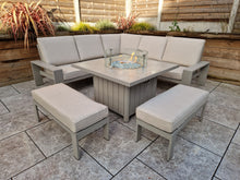 Load image into Gallery viewer, The Orlando L Shape Dining Fire Pit Set