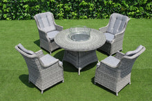 Load image into Gallery viewer, Panama 4 Seat Round Fire Pit Set