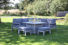 Load image into Gallery viewer, NEW 2025 Toledo Compact Corner Dining with Firepit Table