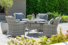 Load image into Gallery viewer, The Rochefort Deluxe 4 Seat Round Dining Set