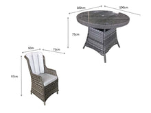 Load image into Gallery viewer, The Florida 4 seat Round Dining Set
