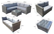 Load image into Gallery viewer, Manhattan corner lounge suite Grey & Nature