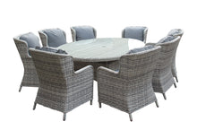 Load image into Gallery viewer, The Rochefort Deluxe 8 Seat Round Dining Set