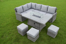 Load image into Gallery viewer, The Panama Fire Pit Dining Set