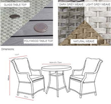 Load image into Gallery viewer, Hatherton Rattan- Bistro Set- Grey