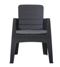 Load image into Gallery viewer, Denver Polypropylene- 4 Seater Square Dining Set- Black