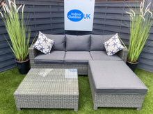 Load image into Gallery viewer, Cassis Chaise Rattan- Corner Lounge- L Shape Set- Grey