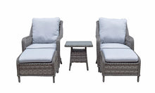 Load image into Gallery viewer, Hatherton Rattan- Two Seater Foot Stall Set- Grey