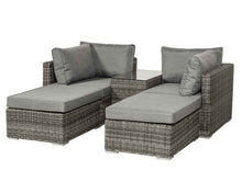 Load image into Gallery viewer, Mirage 4 Seater 5pc Multi Setting Relaxer Set- Grey