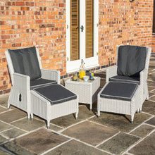Load image into Gallery viewer, Burley Rattan- Lounge Set- Reclining Chairs- Charcoal Grey