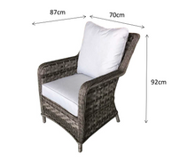 Load image into Gallery viewer, Hatherton Rattan- Two Seater Foot Stall Set- Grey