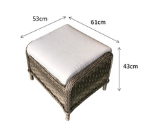 Load image into Gallery viewer, Hatherton Rattan- Two Seater Foot Stall Set- Grey