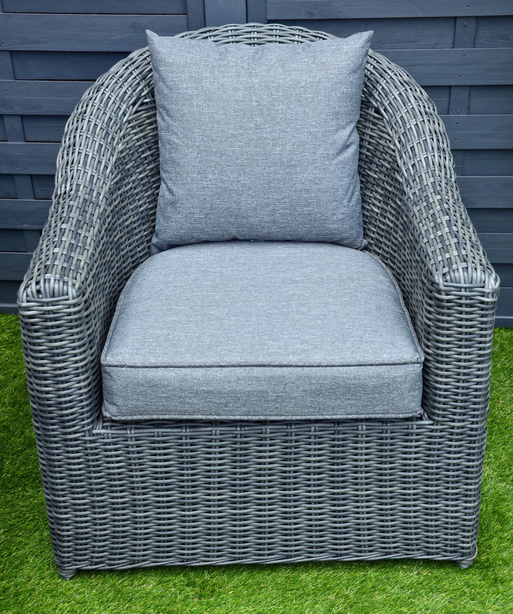 Burley Rattan- Two Seater Sofa Set- Grey – Indoor Outdoor UK