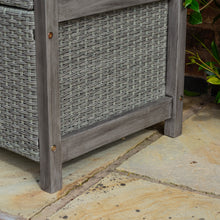 Load image into Gallery viewer, Burley Rattan- Storage Bench- Grey