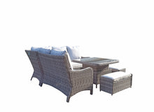 Load image into Gallery viewer, The Bermuda Square Corner Dining- High Low Table- Grey