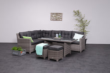 Load image into Gallery viewer, Brittany Rattan 5 Piece Dining Set- Grey