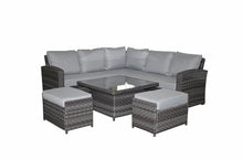 Load image into Gallery viewer, Keswick Rattan- Corner Dining Set- Grey