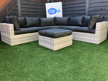 Load image into Gallery viewer, Milan Rattan- Corner Lounge- L Shape Set- With or Without Matching Chair- Cloudy Grey
