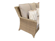 Load image into Gallery viewer, The Bermuda Large Rattan- Corner Dining- Sofa Set- Brushed Aluminium Top- Grey Or Glass Top In Grey