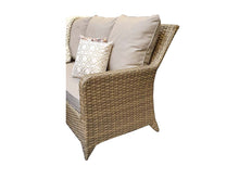 Load image into Gallery viewer, The Bermuda Large Rattan- Corner Dining- Sofa Set- Brushed Aluminium Top- Grey Or Glass Top In Grey