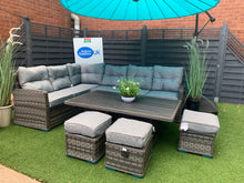 Load image into Gallery viewer, Antigua Rattan- Dining Set- Adjustable Table