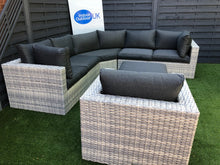 Load image into Gallery viewer, Milan Rattan- Corner Lounge- L Shape Set- With or Without Matching Chair- Cloudy Grey