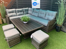 Load image into Gallery viewer, Antigua Rattan- Dining Set- Adjustable Table