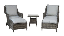 Load image into Gallery viewer, Hatherton Rattan- Two Seater Foot Stall Set- Grey