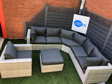 Load image into Gallery viewer, Milan Rattan- Corner Lounge- L Shape Set- With or Without Matching Chair- Cloudy Grey