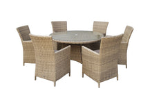 Load image into Gallery viewer, Derby Rattan 4 Seater- Round Dining Set- Cream