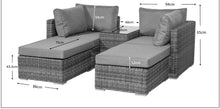 Load image into Gallery viewer, Mirage 4 Seater 5pc Multi Setting Relaxer Set- Grey