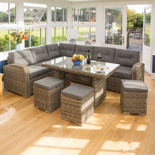 Load image into Gallery viewer, Brooklyn Rattan- Dining Set- High low table