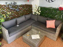 Load image into Gallery viewer, Reims Rattan- Corner Lounge- L Shape Set- Cloudy Grey
