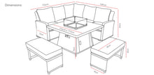 Load image into Gallery viewer, Hatherton Fire Pit Casual Dining Set- Dark Grey