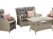 Load image into Gallery viewer, Miami High Back Coffee Dining Set- Creamy Grey Wicker